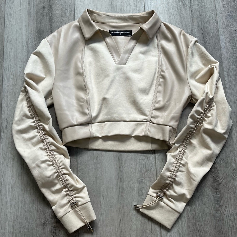 Brand new Maniere De Voir top - Vegan leather - size small